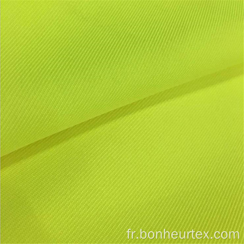 Tissu de gabardine sergé de polyester haute visibilité